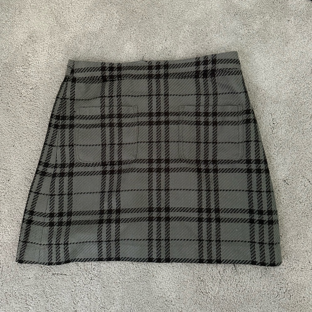 J.Crew checkered skirt